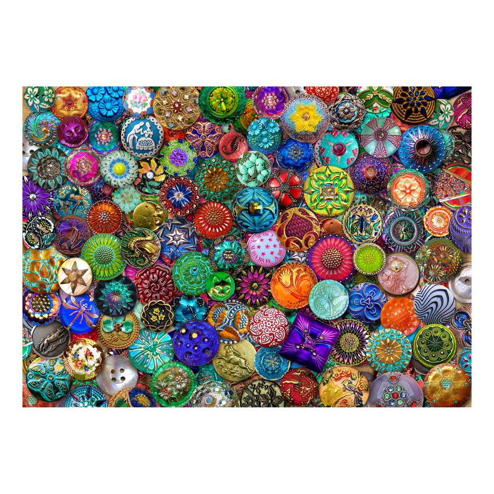 Glass Buttons 1000 Piece Puzzle - Damaged Box