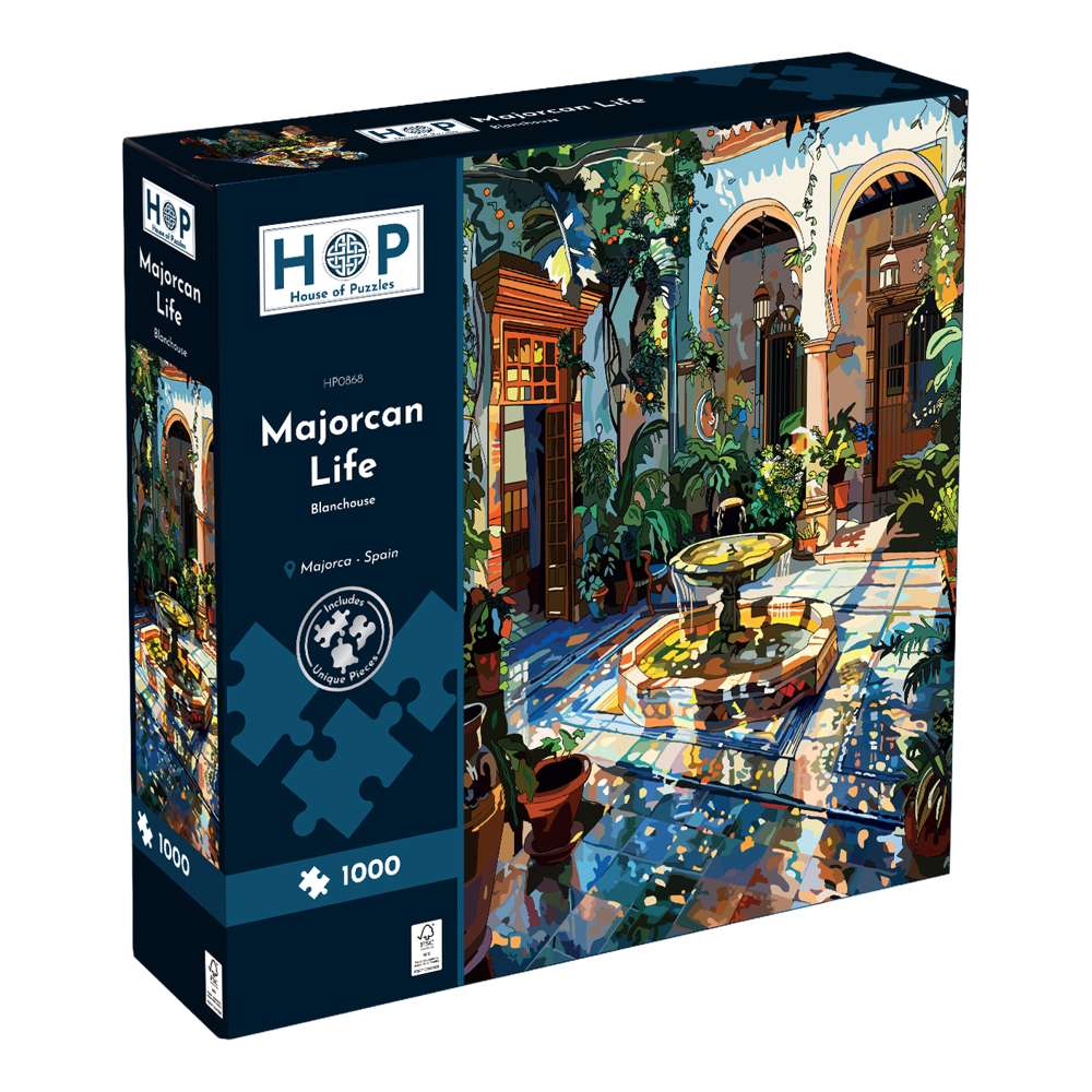 The House of Puzzles Majorcan Life 1000 Piece Puzzle - Summer Jigsaw Puzzle