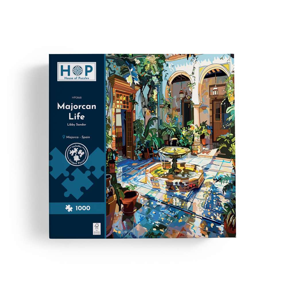 The House of Puzzles Majorcan Life 1000 Piece Puzzle - Summer Jigsaw Puzzle