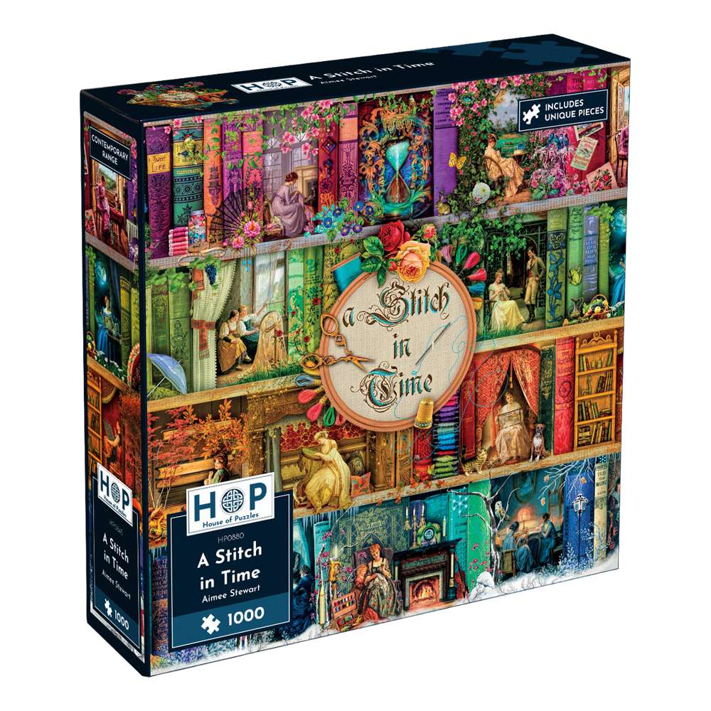 House of Puzzles A Stitch in Time 1000 Piece Jigsaw Puzzle-Vintage Style Jigsaws