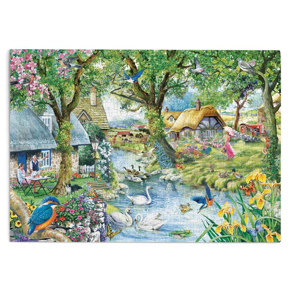 The House of Puzzles Kingfisher Cottage BIG 500 Puzzle - Large Piece Jigsaw