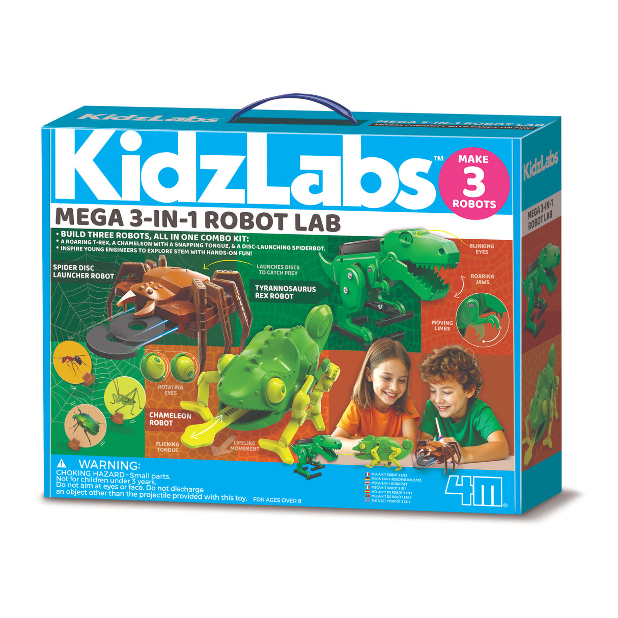 4M Mega Robot Lab- 3 in 1 Robotics Kit for Kids, Build your Own Robotic Animals
