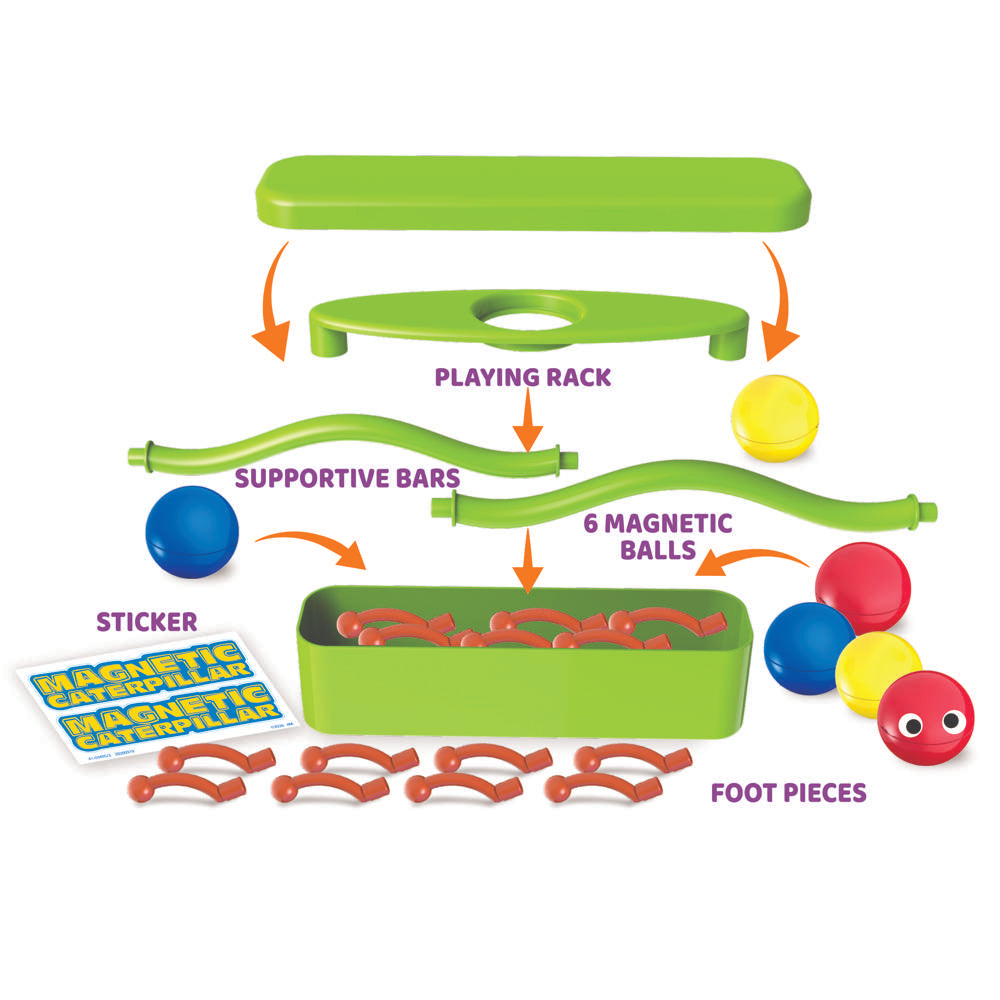 4M Magnetic Caterpillar-Kids' Magnet Balance Game, STEM Toy for Physics Learning