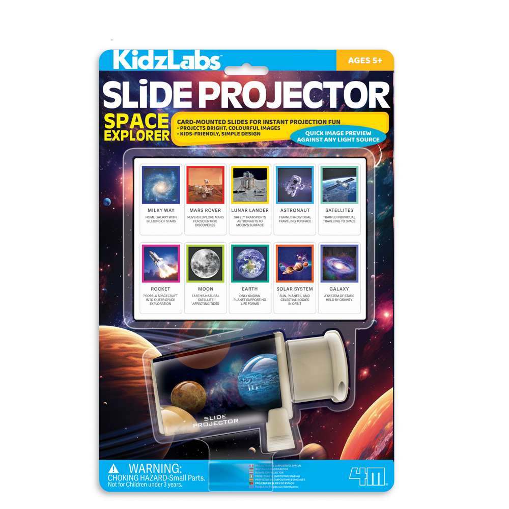 4M Slide Projector- STEM Toy Light Projectors for Kids with Space-Themed Slides