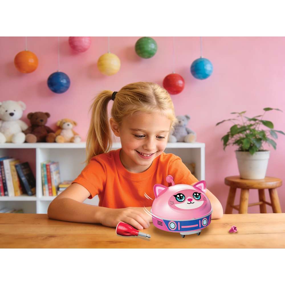 4M Kidzrobotix Q.Botz Cat- Kids Robot Building Kit, Early Engineering STEM Toy