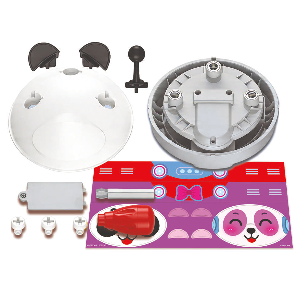 4M Kidzrobotix Q.Botz Panda-Robot Building Kit for Kids, STEM Toys, Science Kits