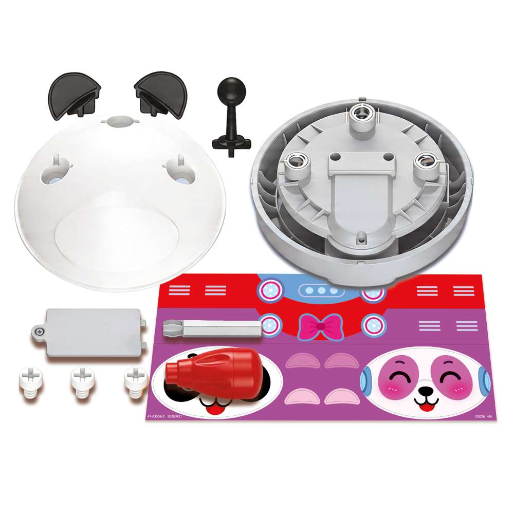 4M Kidzrobotix Q.Botz Panda-Robot Building Kit for Kids, STEM Toys, Science Kits