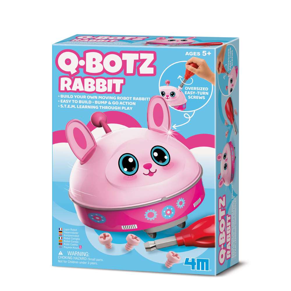 4M Kidzrobotix Q.Botz Rabbit-Kids' Robot Building Kit, Early STEM Learning Toy