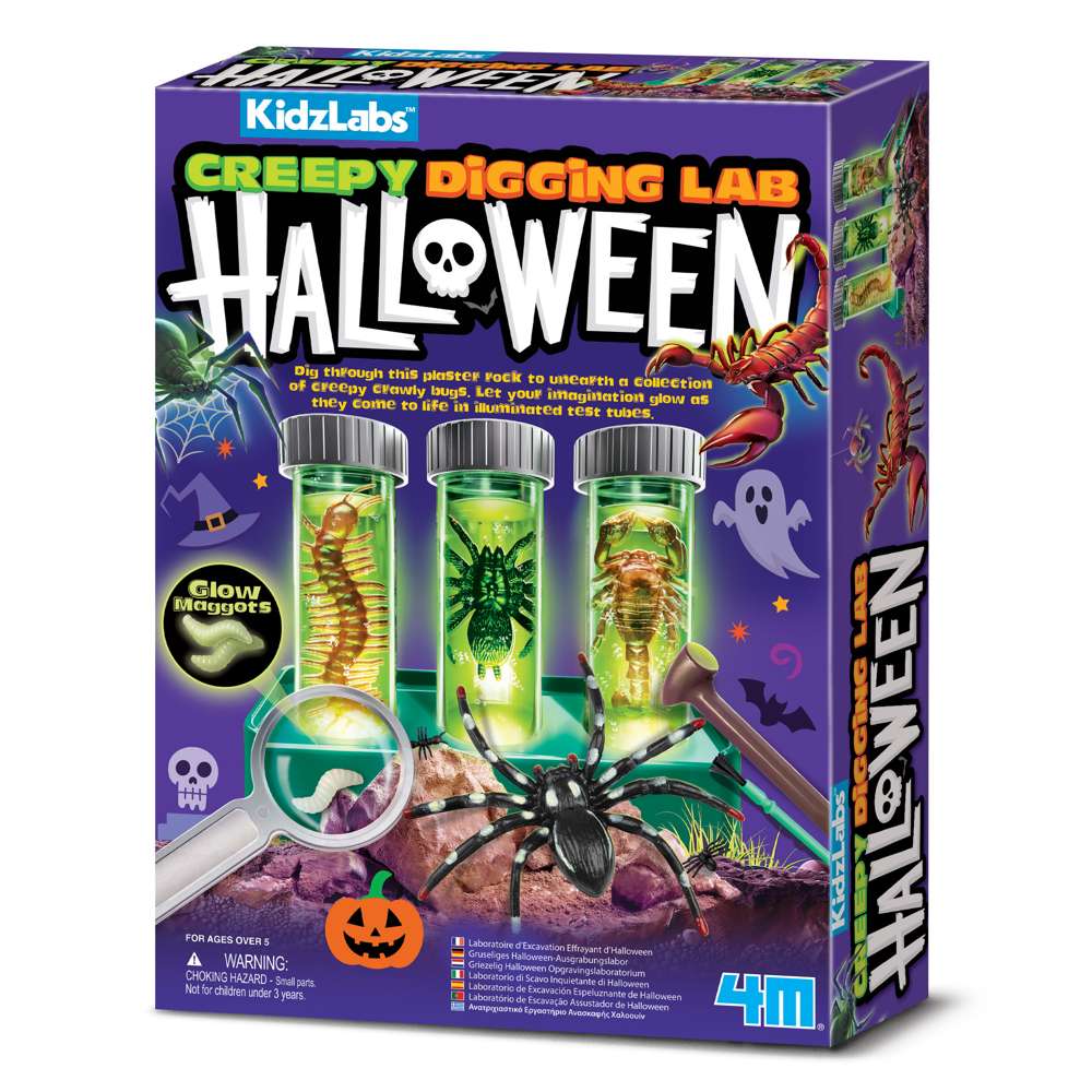 4M Creepy Digging Lab - Halloween-STEM Toys, Kids' Science Kit with Toy Insects