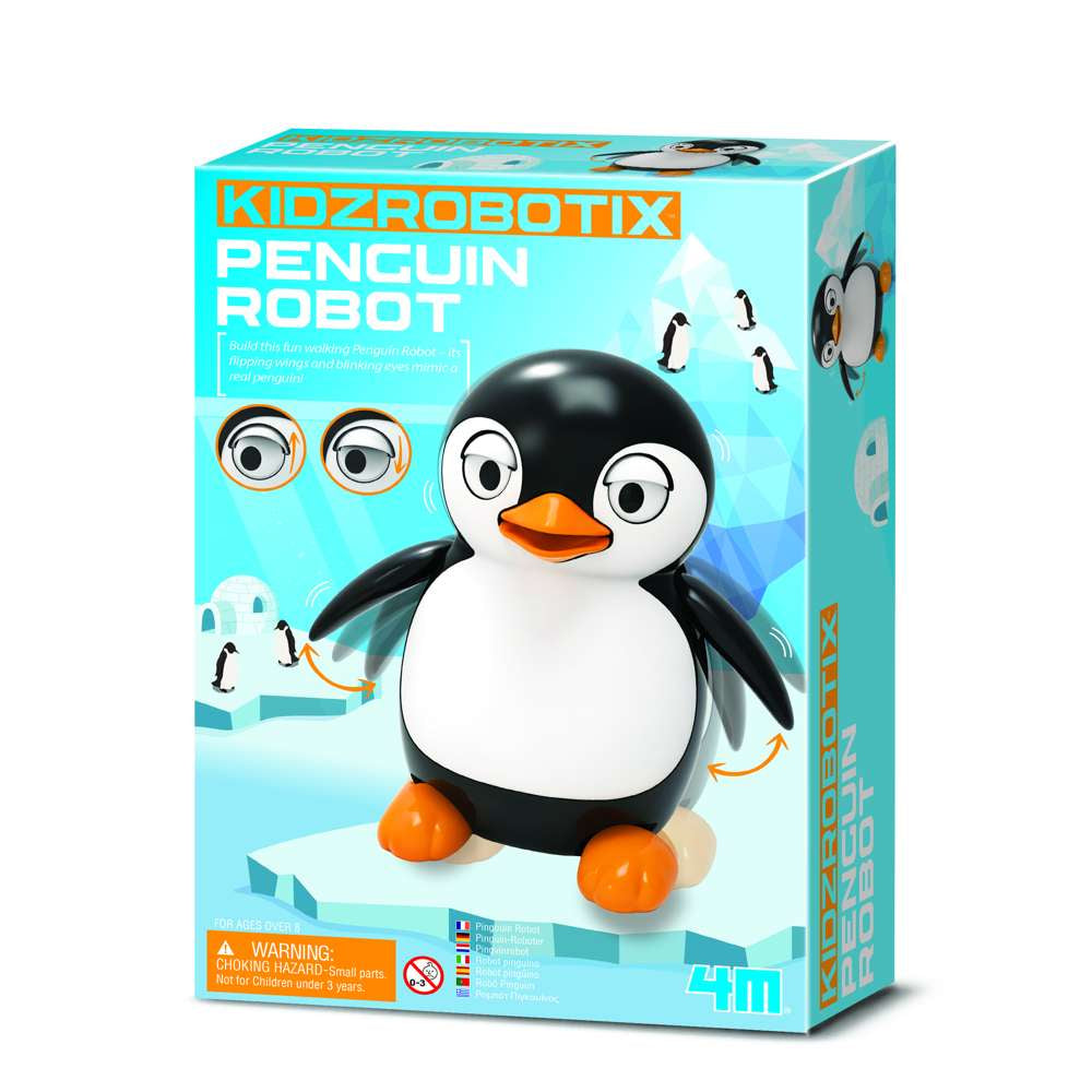 4M Penguin Robot - Build A Moving Robot Toy, Gifts for Boys & Girls Age 8+ Years