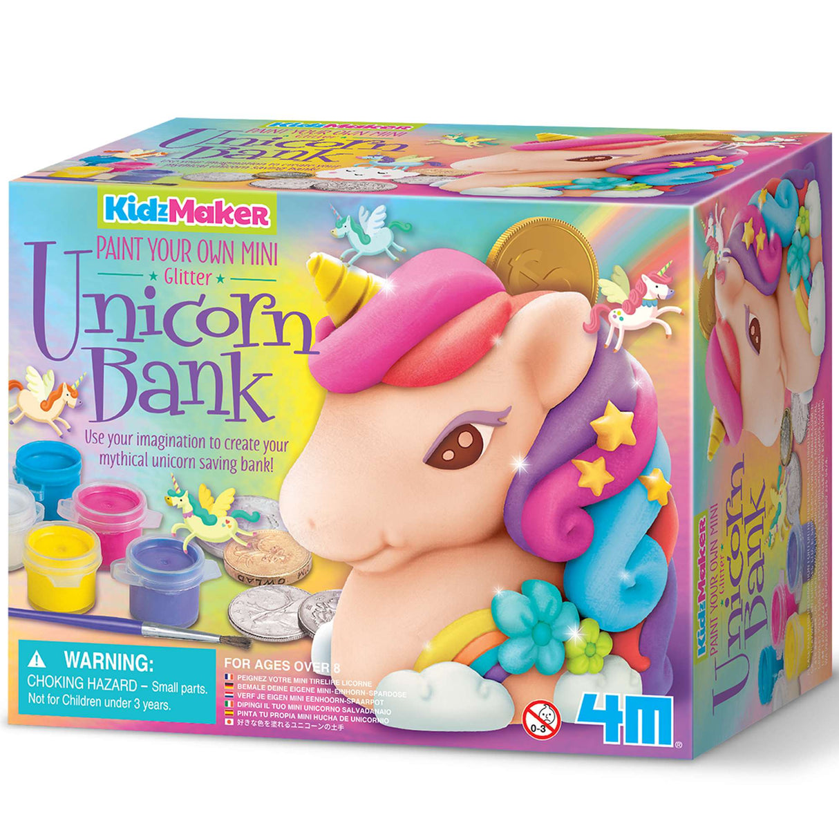KidzMaker - Paint Your Own Mini Glitter Unicorn Bank