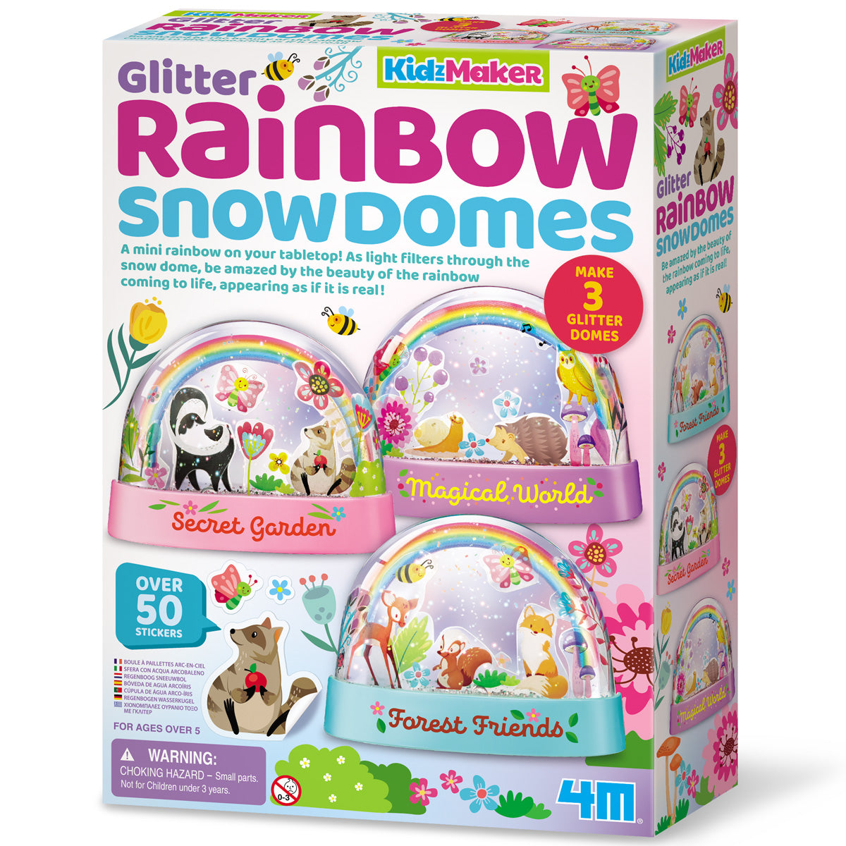 KidzMaker - Glitter Rainbow Snow Domes