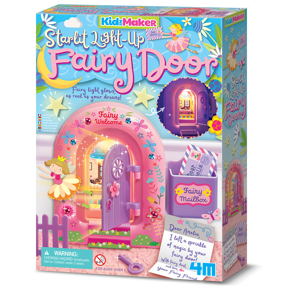 4M Starlit Light Up Fairy Door KidzMaker DIY Craft Kit Bigjigs Toys