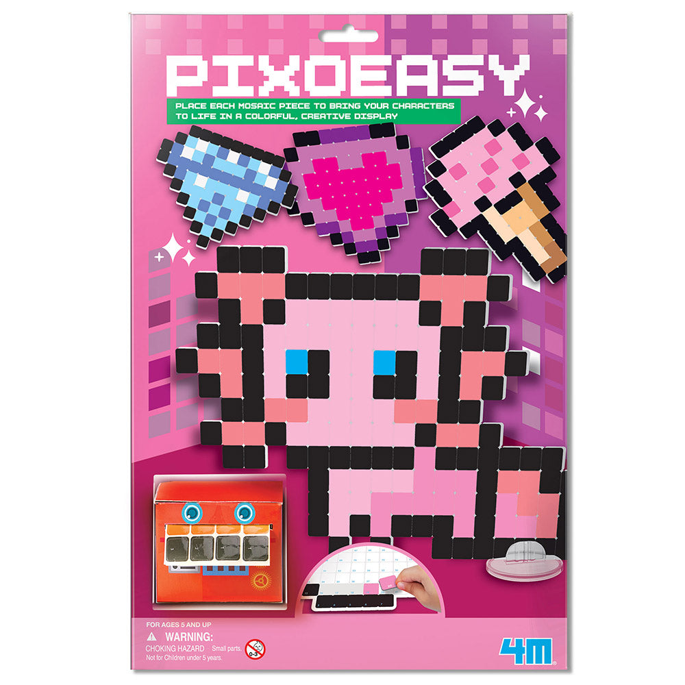 4M Pixoeasy Axolotl - Pixel Art Kit, Craft Kits for Kids, Arts & Crafts Gifts