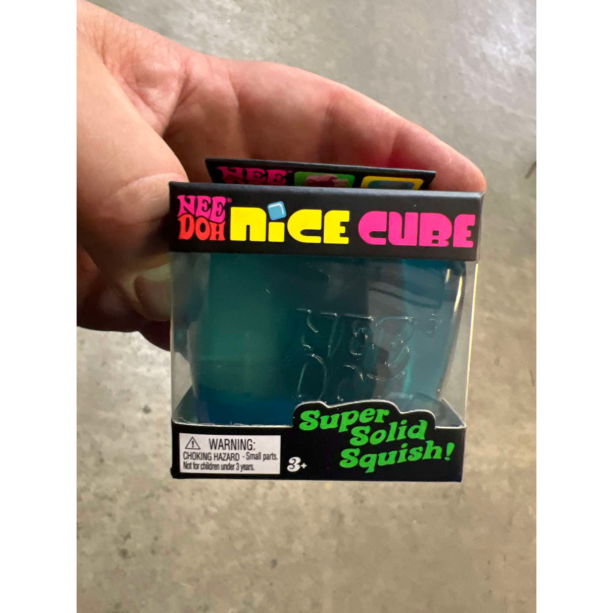 NeeDoh Nice Cube Super Solid Squish Stress Relieving Fidget Toy