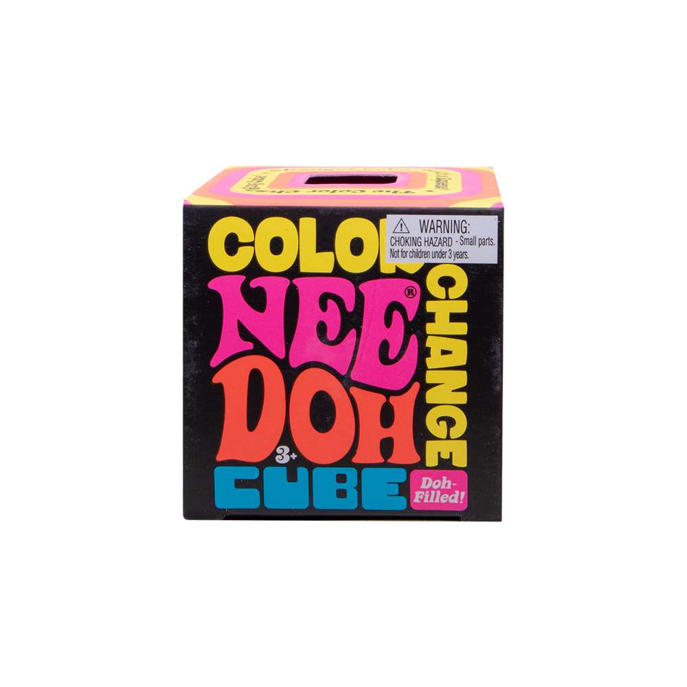 NeeDoh Color Change Cube Classic Groovy Squishy Stress Relief Fidget Toy