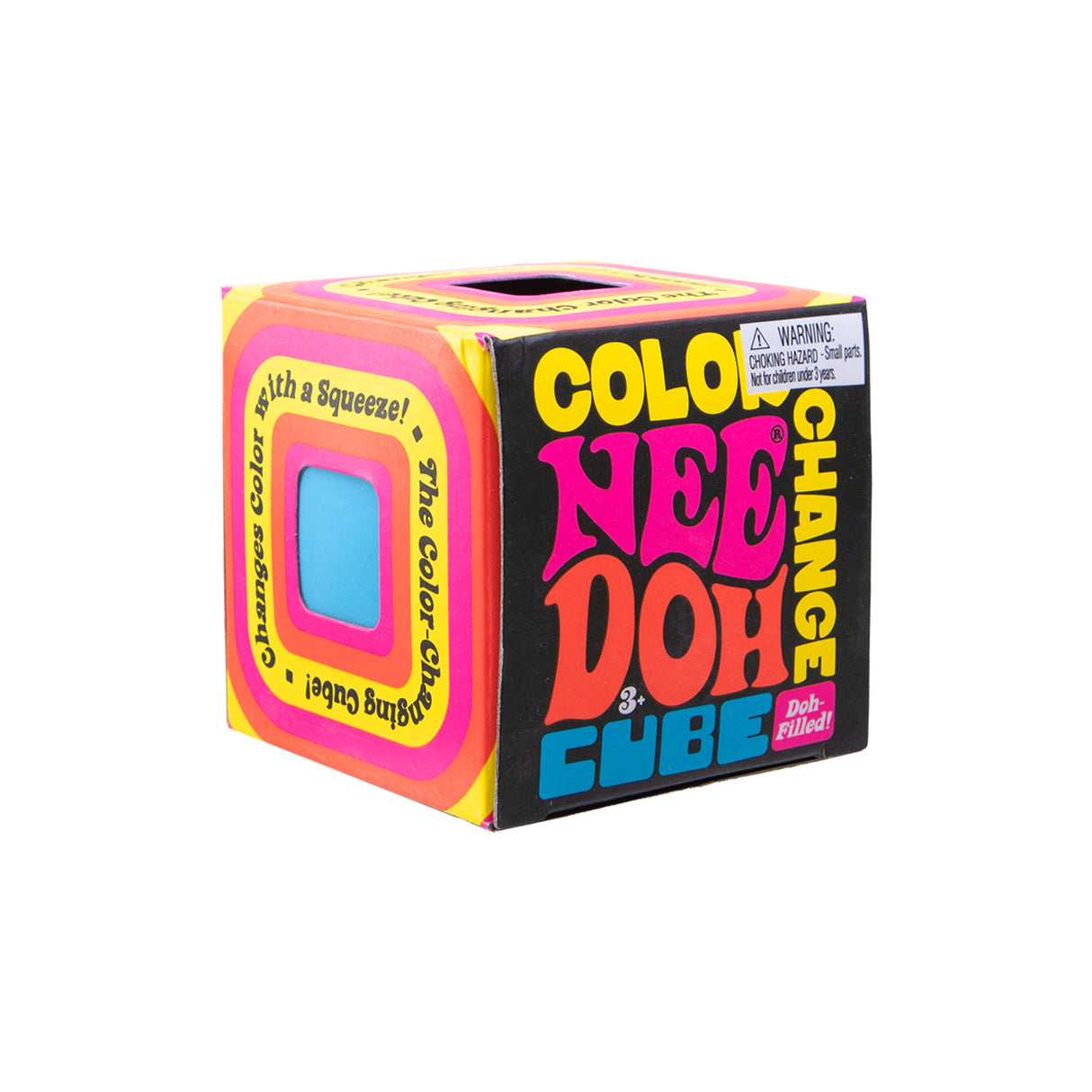 NeeDoh Color Change Cube Classic Groovy Squishy Stress Relief Fidget Toy
