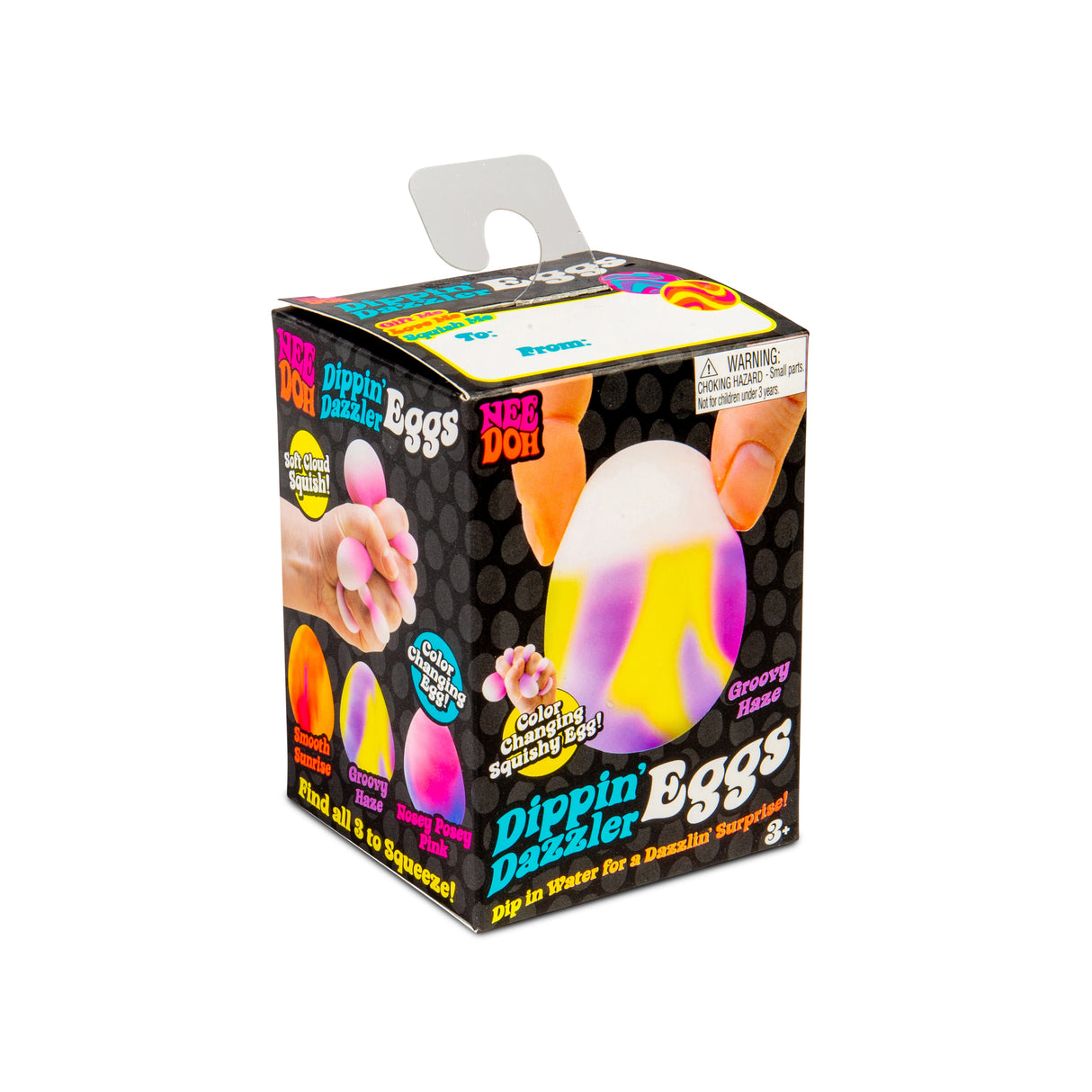 Schylling NeeDoh Dippin' Dazzler Eggs- Colour Changing Squishy Egg Fidget Toys