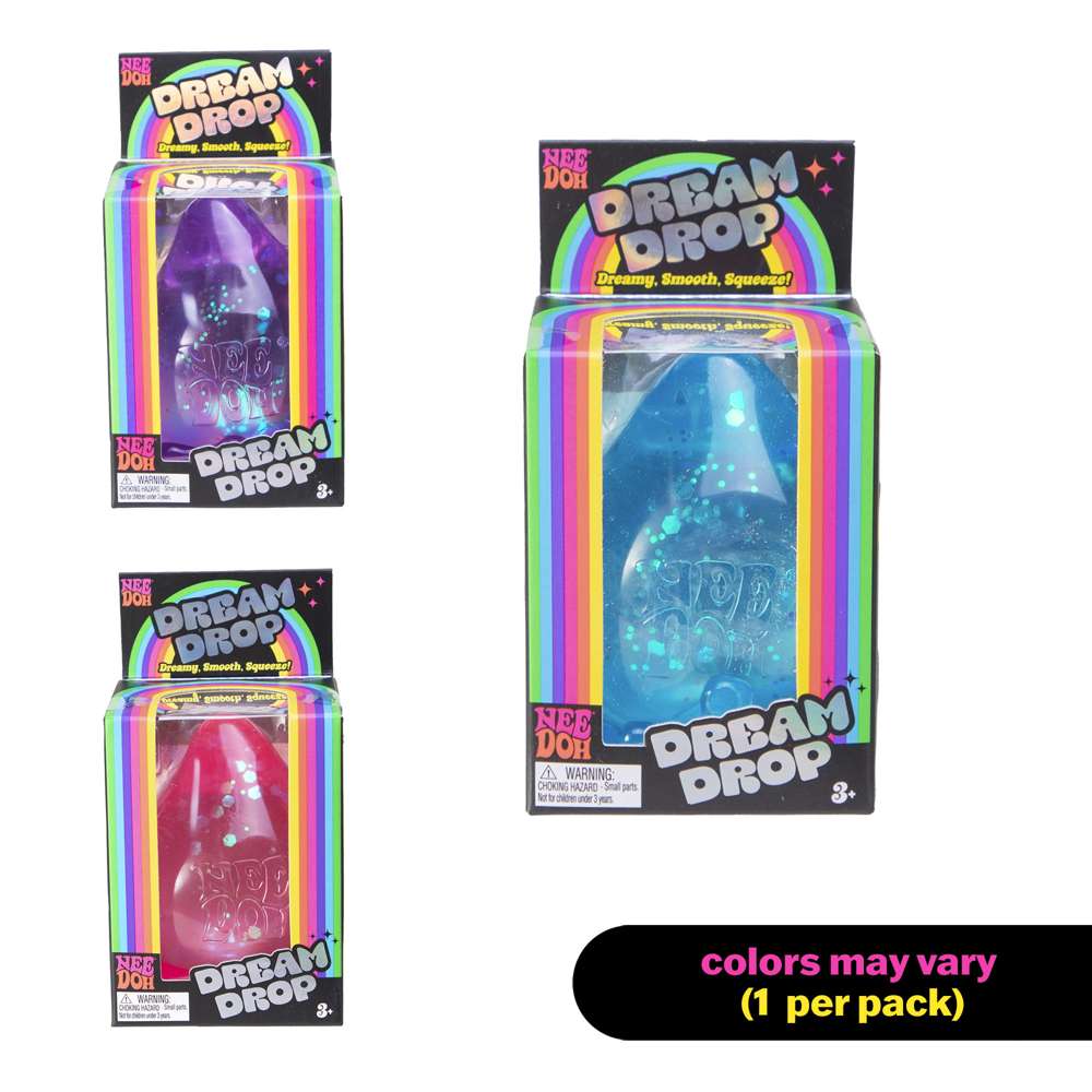 NeeDoh Dream Drop Dreamy Smooth Squeeze Raindrop Squishy Fidget Toy