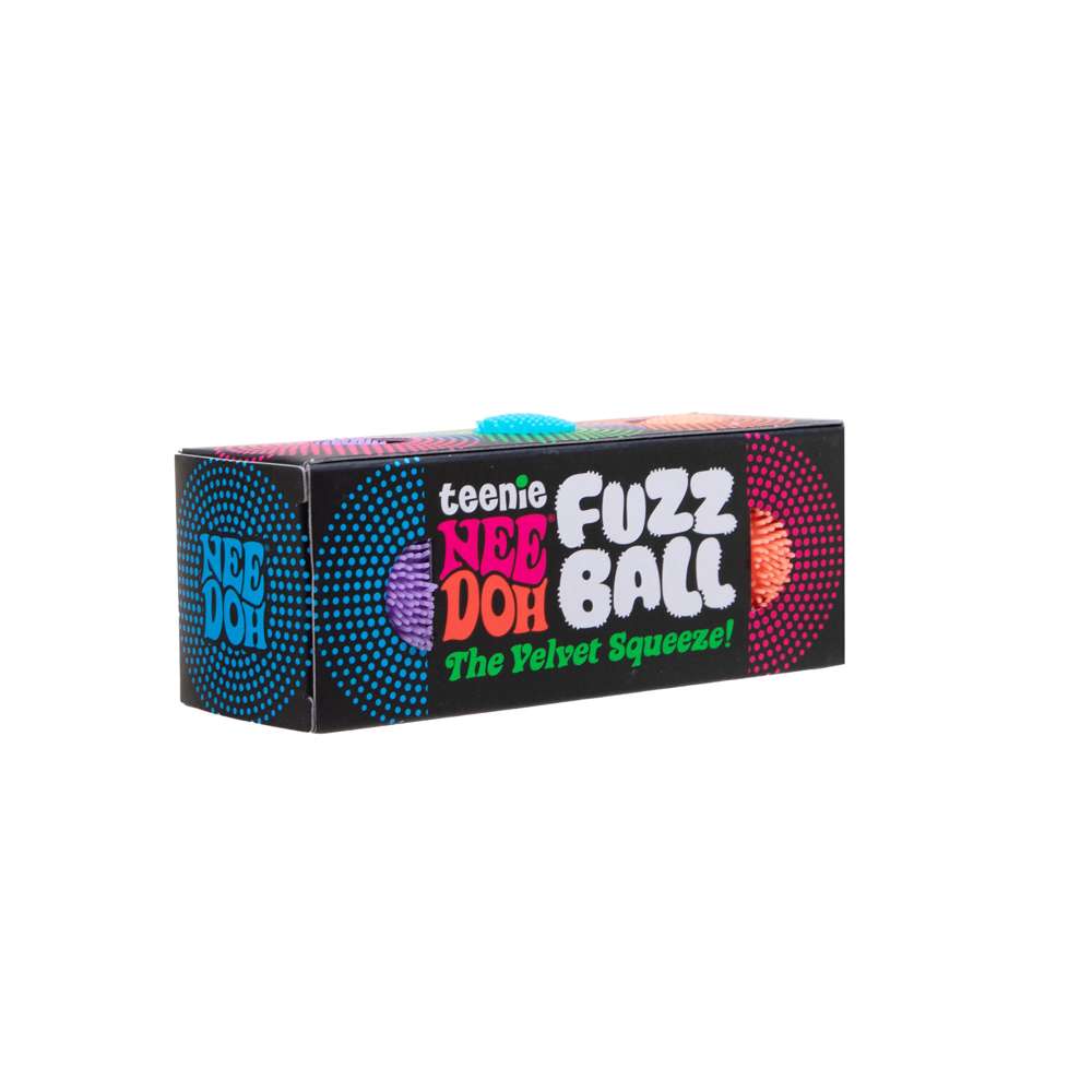 NeeDoh Teenie Fuzz Ball - Mini Fuzzy Stress Balls for Kids, Squishy Sensory Toy