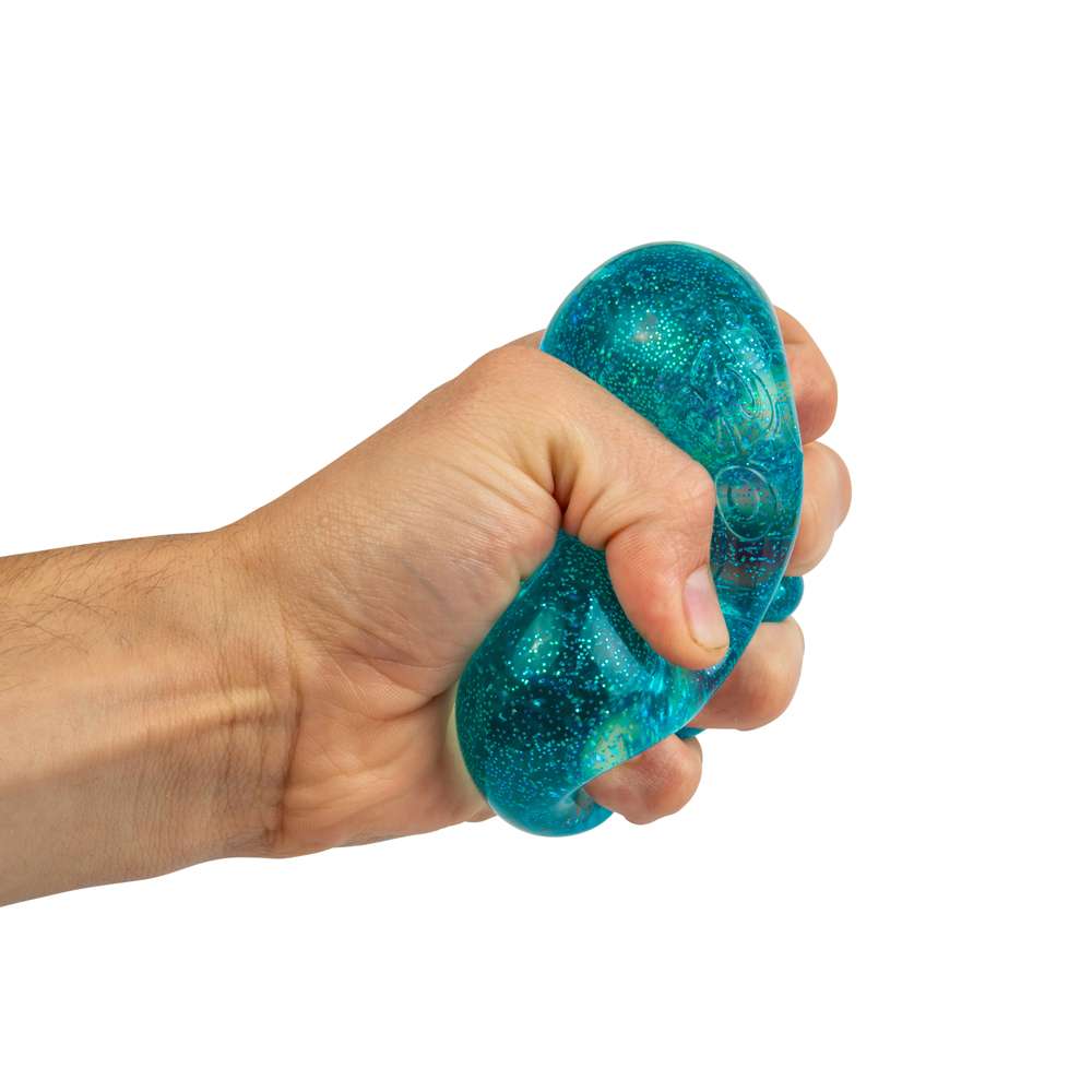 NeeDoh Nice Cube Glitter & Glow Super Solid Squish Sparkly Fidget Toy