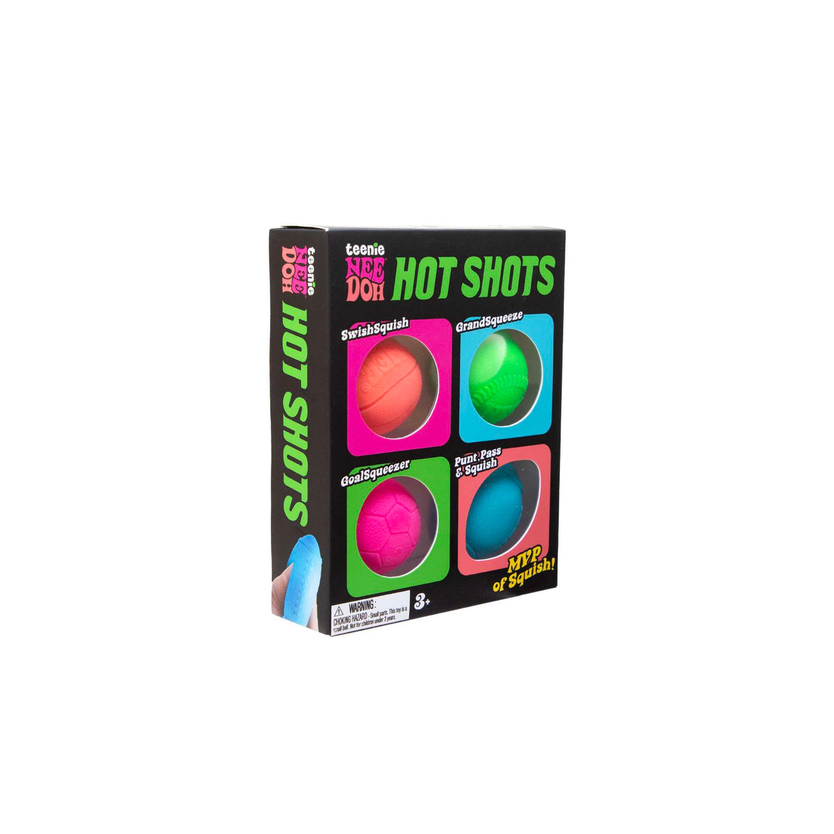 NeeDoh Teenie Hot Shots Sports-themed Mini Fidget Toys Squishy Ball
