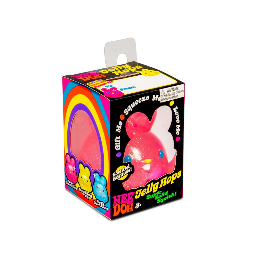NeeDoh Jelly Hops Super Solid Squish Scented Sparkly Bunny Squishy