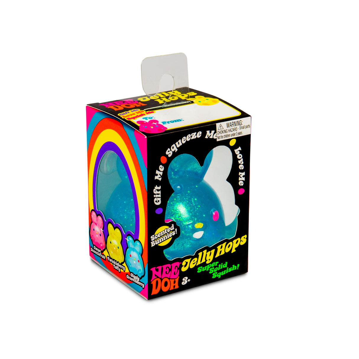 NeeDoh Jelly Hops Super Solid Squish Scented Sparkly Bunny Squishy