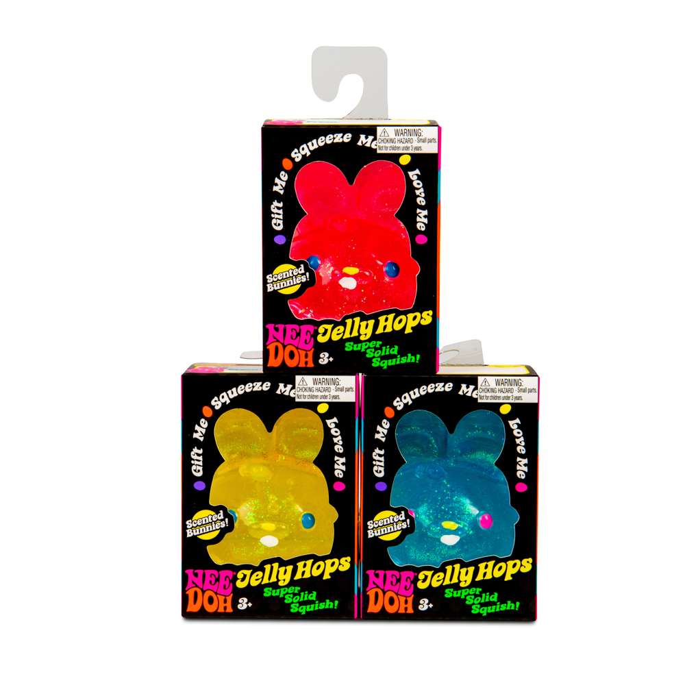 NeeDoh Jelly Hops Super Solid Squish Scented Sparkly Bunny Squishy
