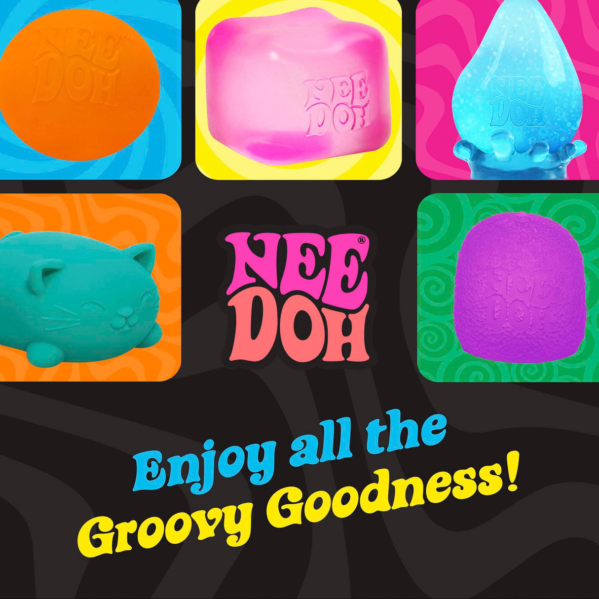 NeeDoh Mello Mallo Marshmallow Fidget Toy - 1 Colour Chosen at Random