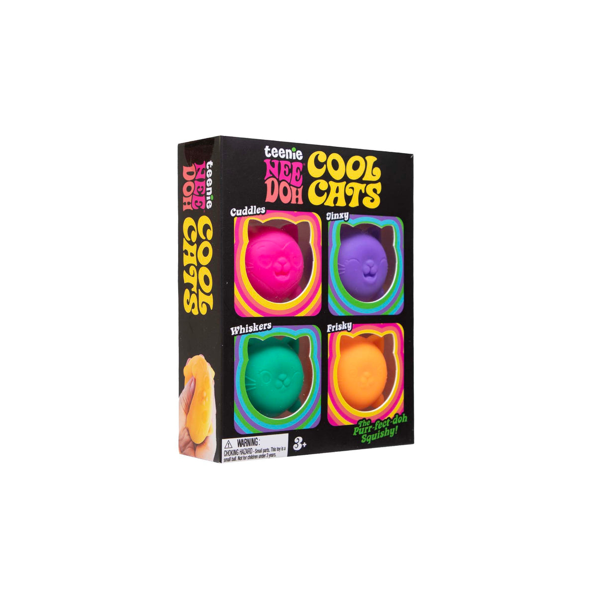 NeeDoh Cool Cats Teenie Velvet Squeeze Mini Cat Fidget Toy 4 Pack