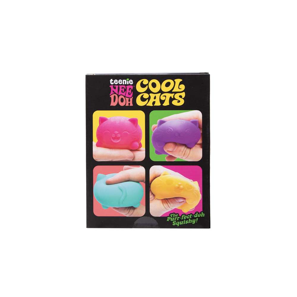 NeeDoh Cool Cats Teenie Velvet Squeeze Mini Cat Fidget Toy 4 Pack