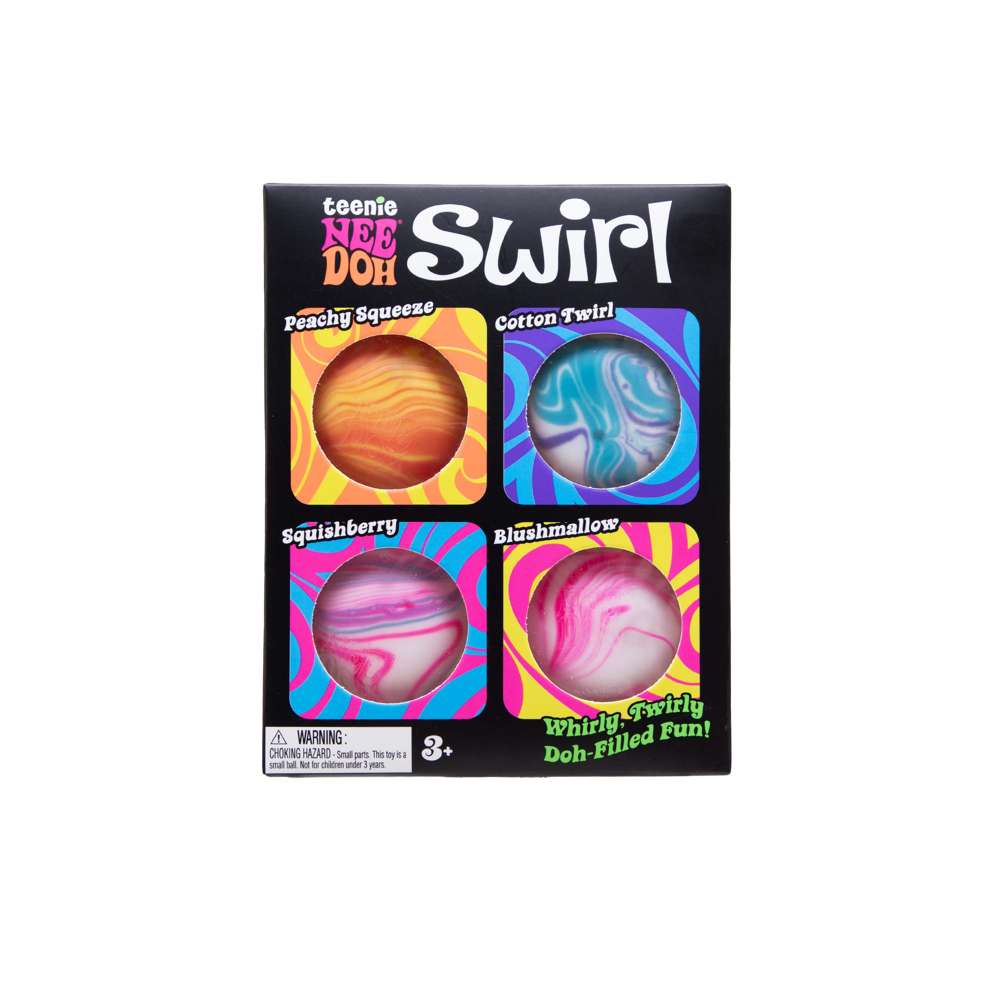 NeeDoh Teenie Swirl Multipack - Mini Stress Ball Toys, Kids' Sensory Toy Packs