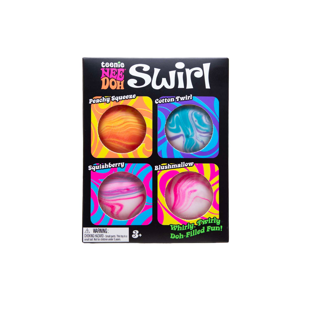 NeeDoh Teenie Swirl Multipack - Mini Stress Ball Toys, Kids' Sensory Toy Packs