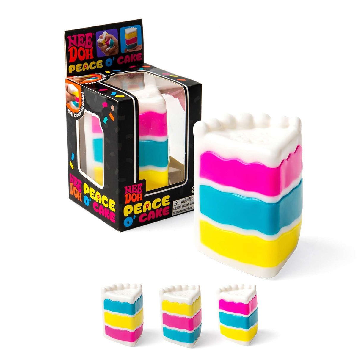 NeeDoh Peace O' Cake Stress Relieving Sensory Squishy Fidget Toy