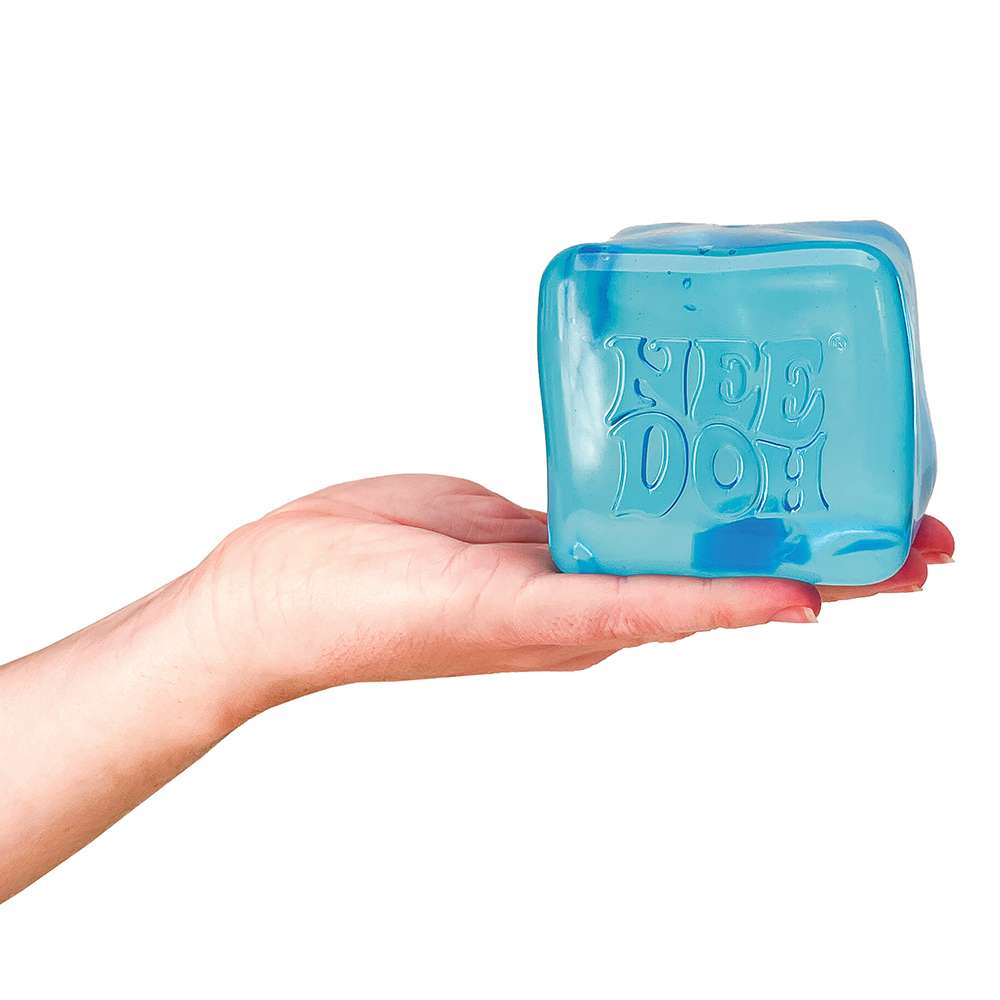 NeeDoh Niceberg Super Solid Squish Large Ice Cube Shaped Fidget Toy
