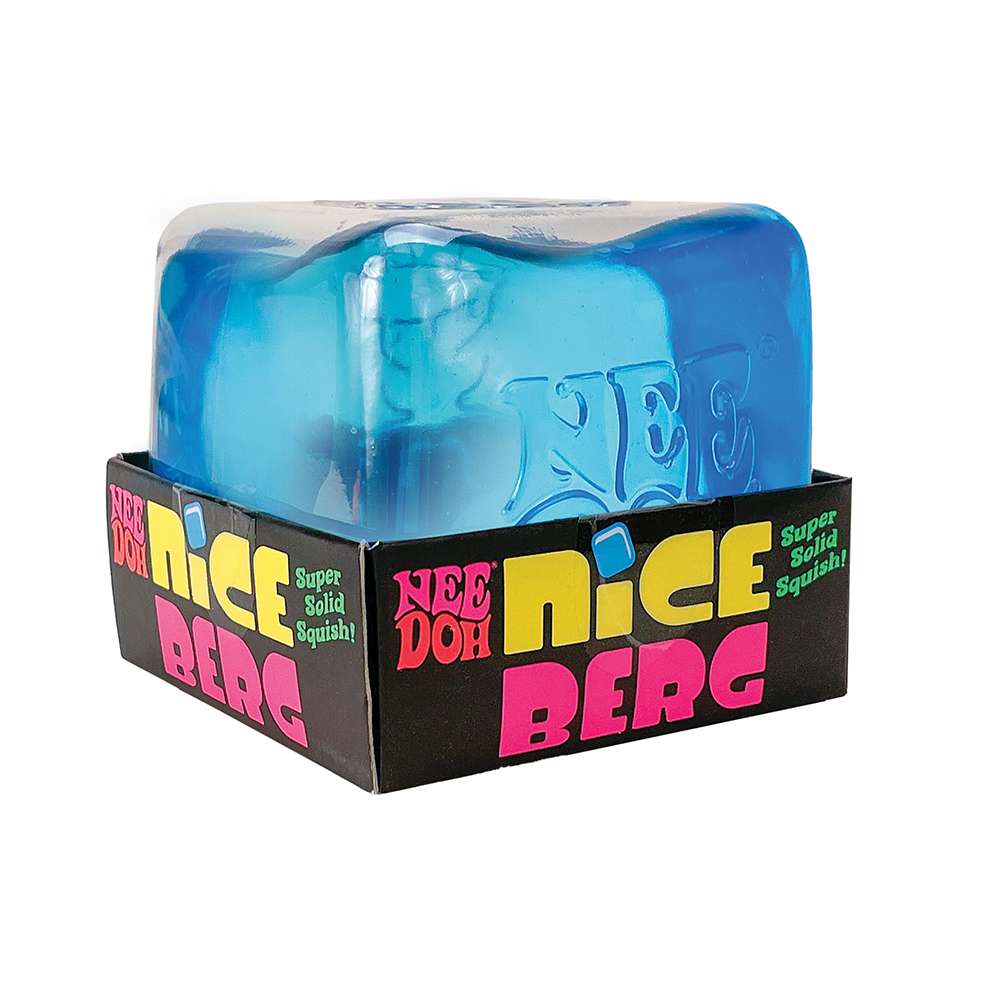 NeeDoh Niceberg Super Solid Squish Large Ice Cube Shaped Fidget Toy