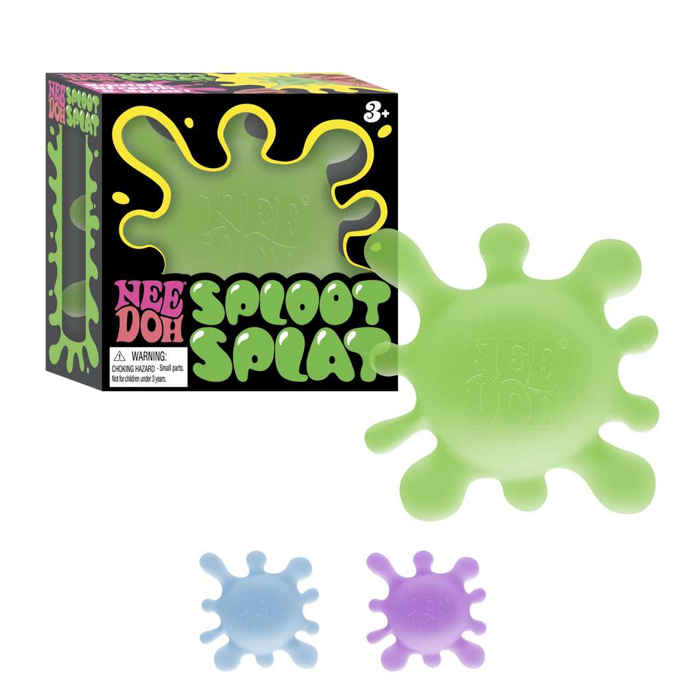 NeeDoh Sploot Splat Super Solid Squish Stretchy Sensory Fidget Toy