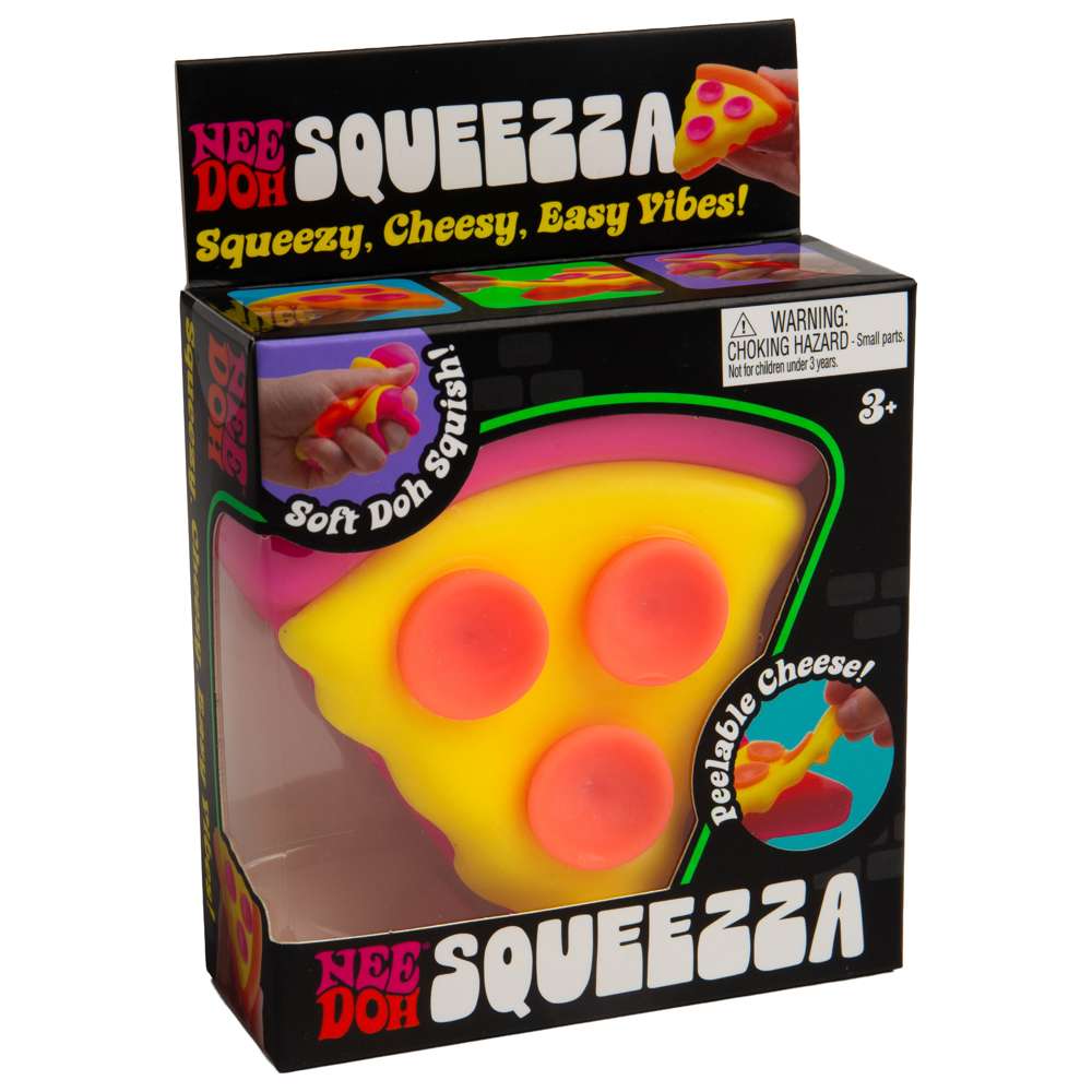 NeeDoh Squeezza Classic Groovy Pizza Shaped Sensory Toy Squishy