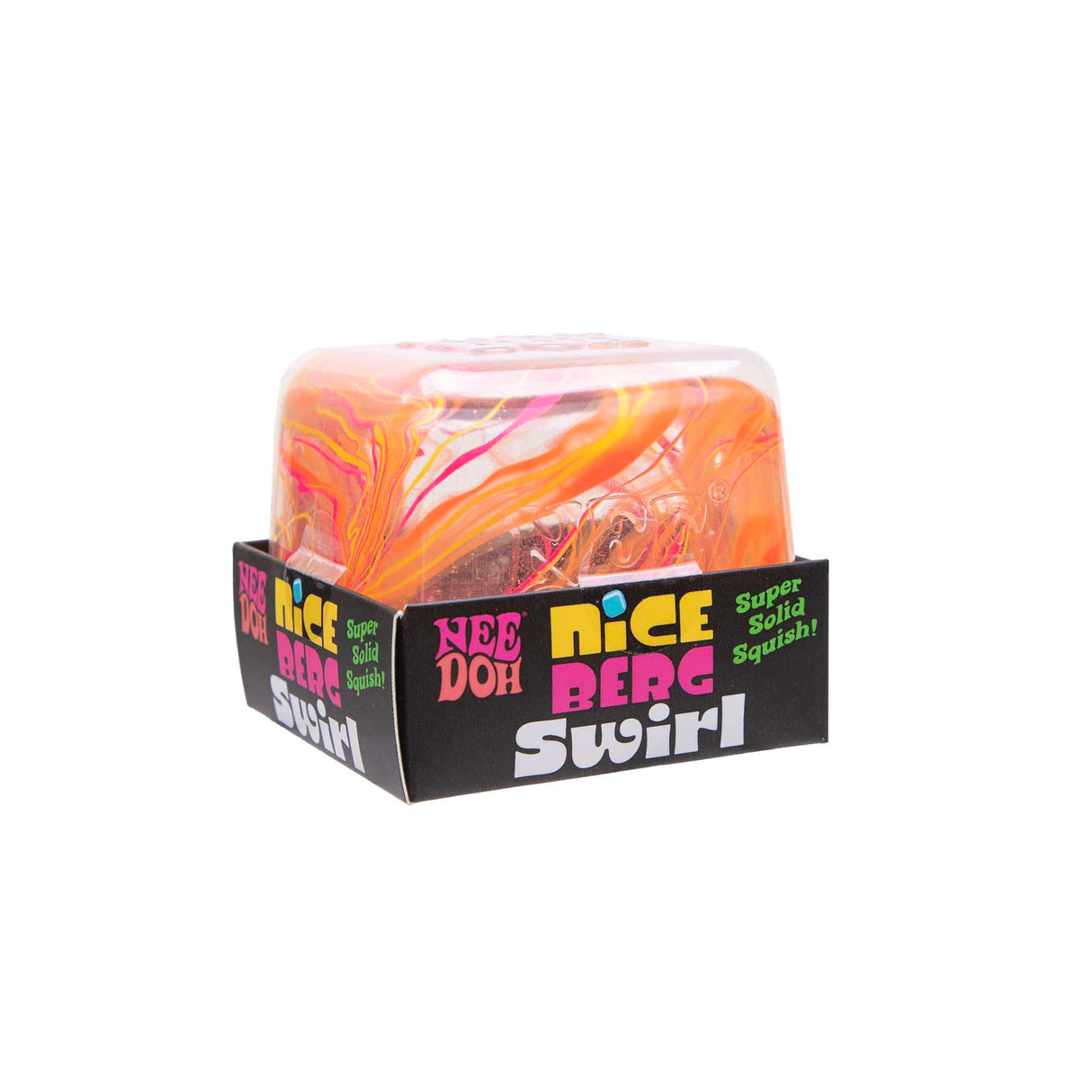 NeeDoh Nice Berg Swirl - Giant Marbled Fidget Cube, Squishy Toy Cubes for Kids