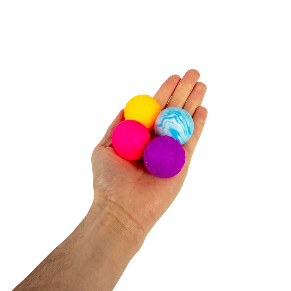 NeeDoh Teenie Singles Classic Groovy Assorted Colour Stress Ball 4 Pack