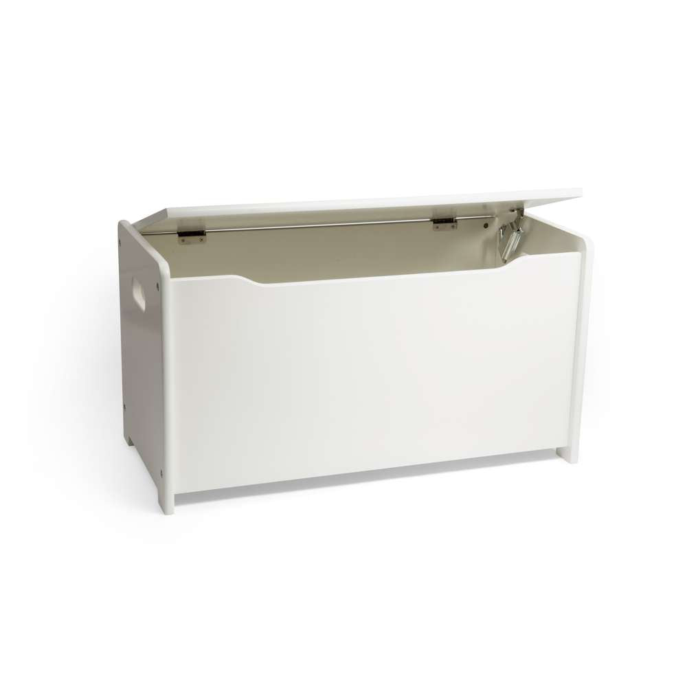 Tidlo White Toy Chest - Storage Box with Soft-Close Lid, Wooden Chests for Toys