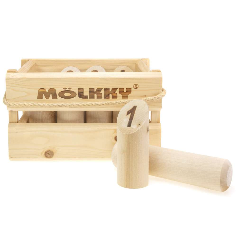 Tactic Mölkky Original- Wooden Molkky Garden Game for Kids, Outdoor Play Set