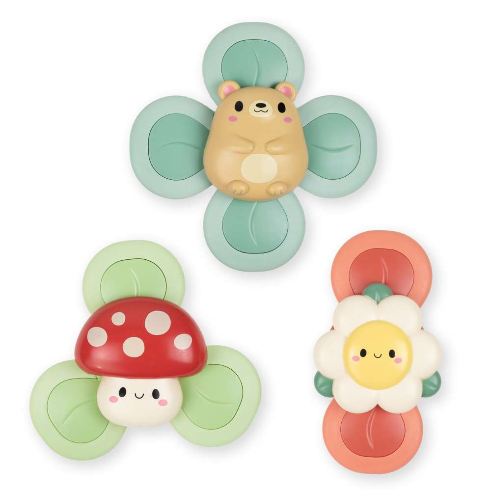 Tiger Tribe Sensory Spinners- Woodlands- Baby Sensory Toys for Bath & High Chair