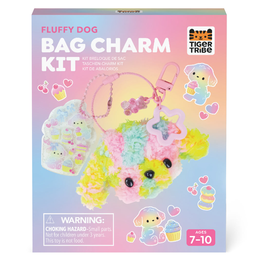 Bag Charm Kit - Fluffy Dog - Damaged Box