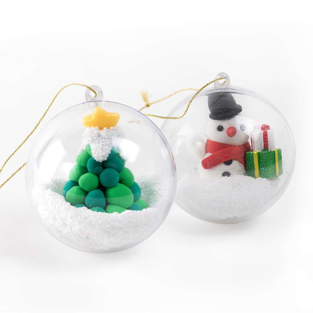 Tiger Tribe Bauble Craft Kit Snowman & Tree-Kids Christmas Baubles Crafts Set