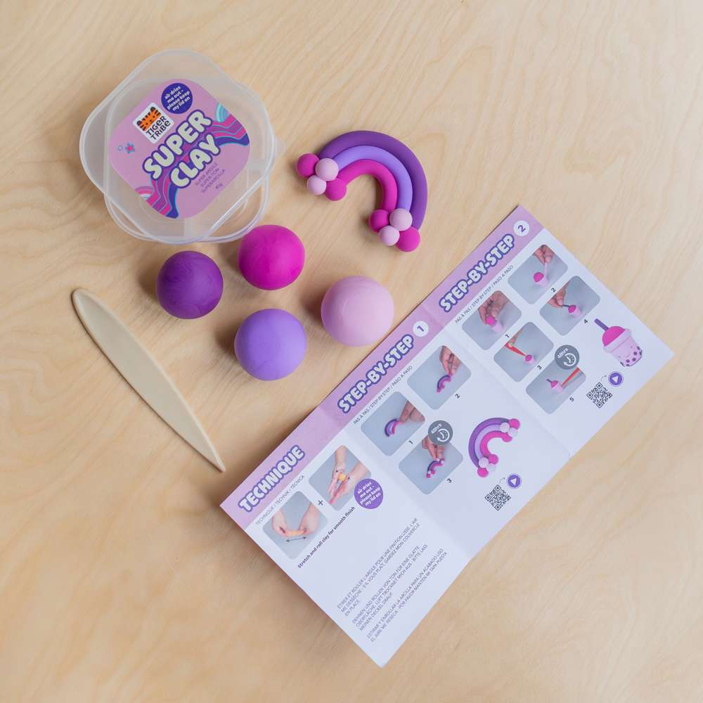 Tiger Tribe Super Clay - Fun Air Dry Modelling Clay for Kids