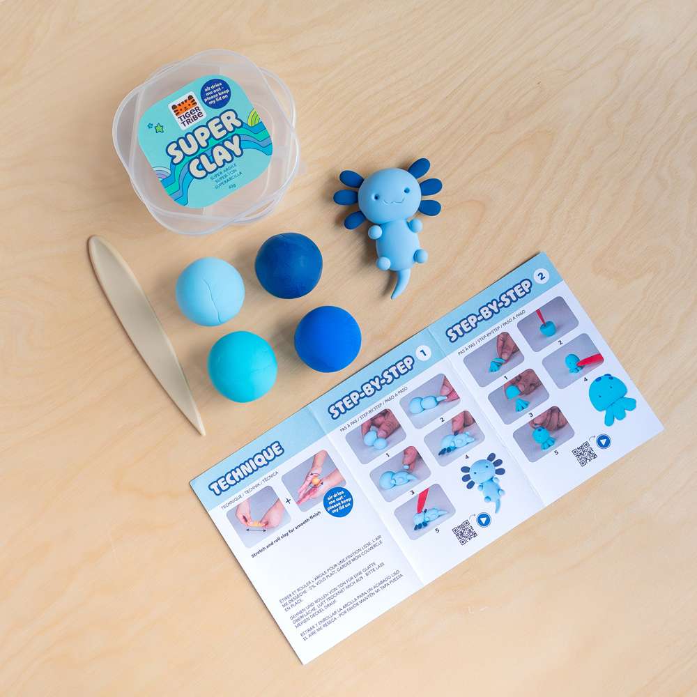 Tiger Tribe Super Clay - Fun Air Dry Modelling Clay for Kids