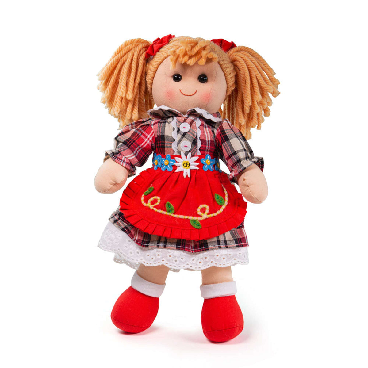 Bigjigs Toys Emily Puppe – 34 Cm Groß, Weich, Mit Glitzerndem Outfit, Für Kinder Ab 1 Jahr
