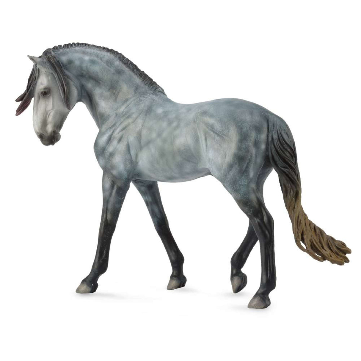 Andalusian Stallion Dark Dapple Grey 1:12 (Deluxe)
